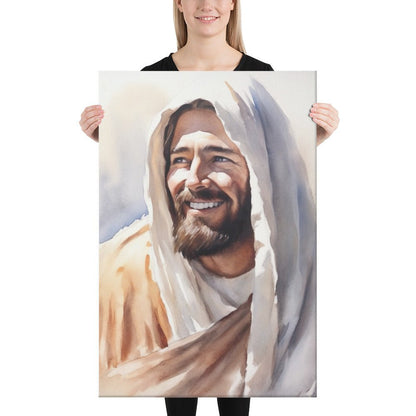 Yeshua's Smile Canvas Print - ChristVisions