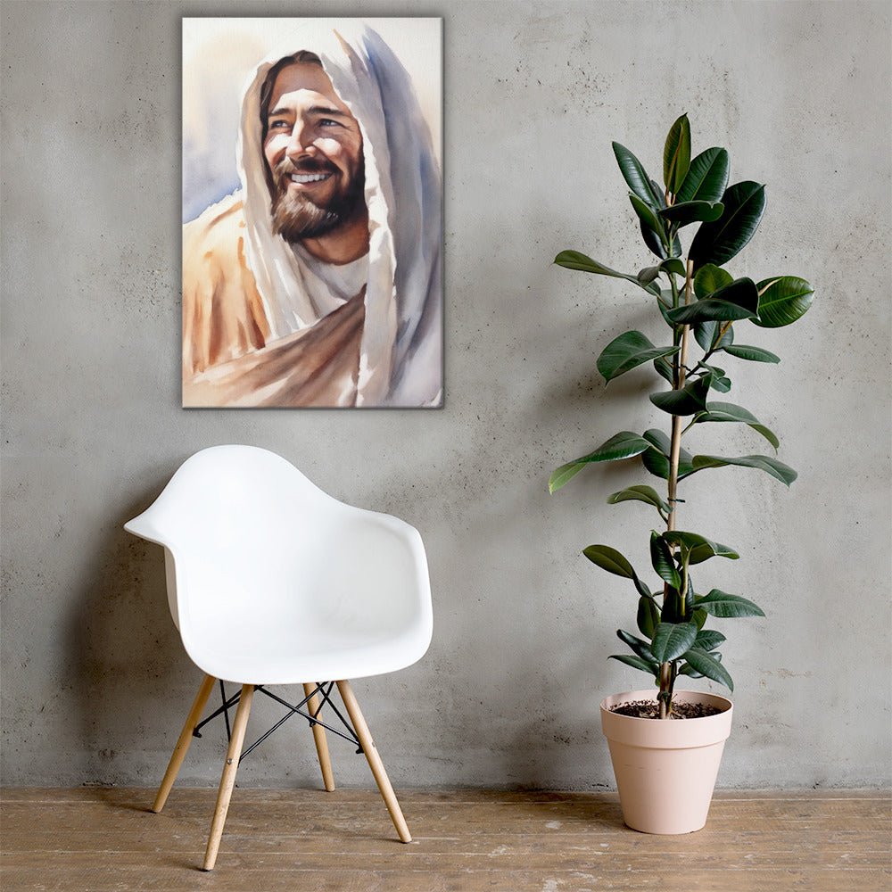 Yeshua's Smile Canvas Print - ChristVisions