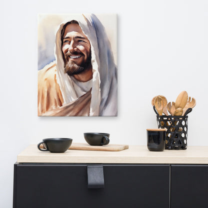 Yeshua's Smile Canvas Print - ChristVisions