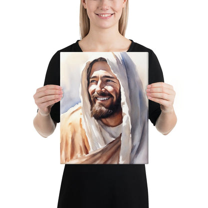 Yeshua's Smile Canvas Print - ChristVisions
